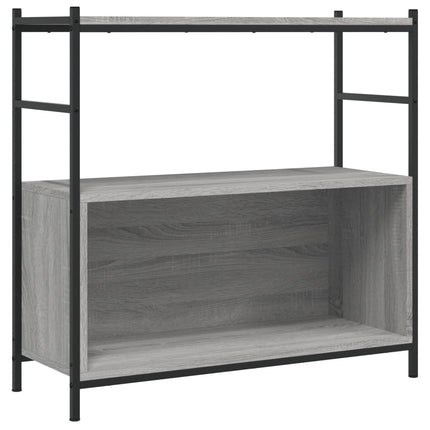skrivebord 80x30x78,5 cm konstrueret træ og jern grå sonoma-eg