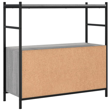 skrivebord 80x30x78,5 cm konstrueret træ og jern grå sonoma-eg