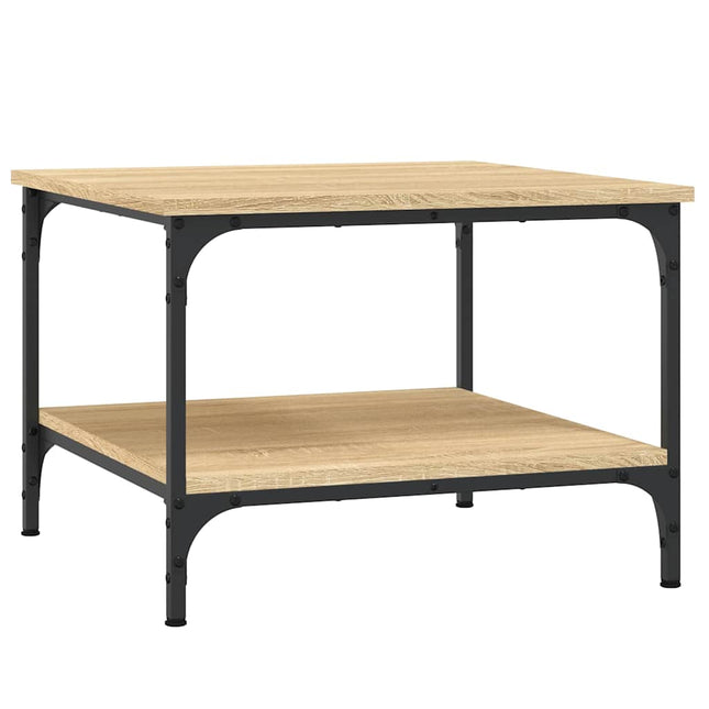 sofabord 55x55x40 cm konstrueret træ sonoma-eg