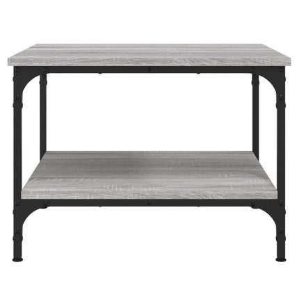 sofabord 55x55x40 cm konstrueret træ grå sonoma-eg