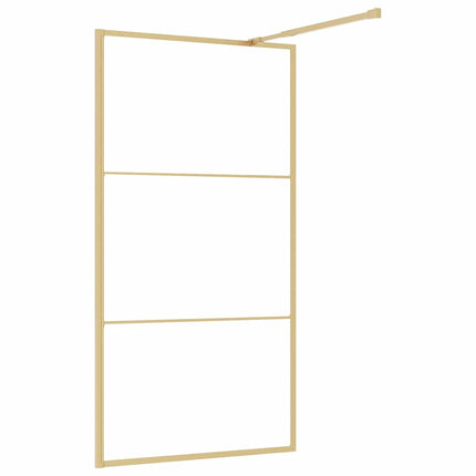 brusevæg 100x195 cm klart sikkerhedsglas guldfarvet