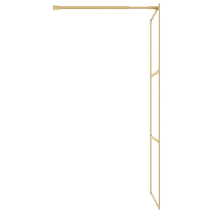 brusevæg 115x195 cm klart sikkerhedsglas guldfarvet