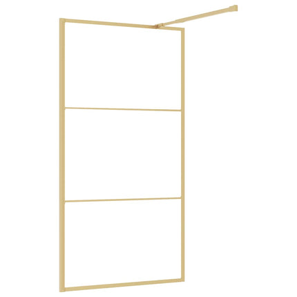 brusevæg 115x195 cm klart sikkerhedsglas guldfarvet