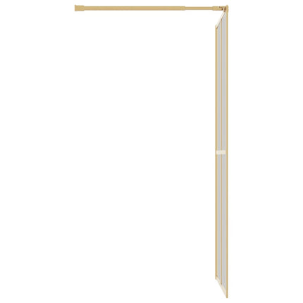 brusevæg 90x195 cm klart sikkerhedsglas guldfarvet