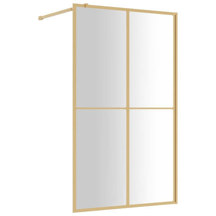 brusevæg 118x195 cm klart sikkerhedsglas guldfarvet