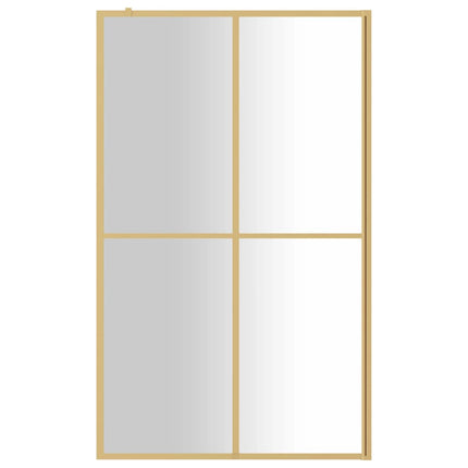 brusevæg 118x195 cm klart sikkerhedsglas guldfarvet