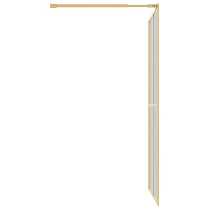 brusevæg 118x195 cm klart sikkerhedsglas guldfarvet