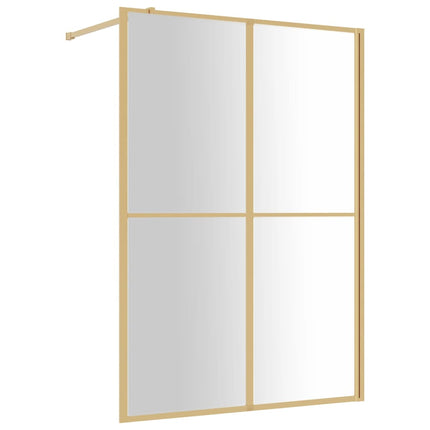 brusevæg 140x195 cm klart sikkerhedsglas guldfarvet