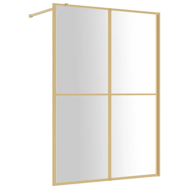 brusevæg 140x195 cm klart sikkerhedsglas guldfarvet