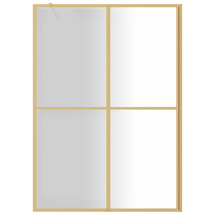 brusevæg 140x195 cm klart sikkerhedsglas guldfarvet