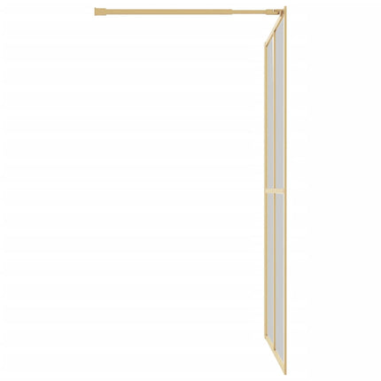 brusevæg 140x195 cm klart sikkerhedsglas guldfarvet