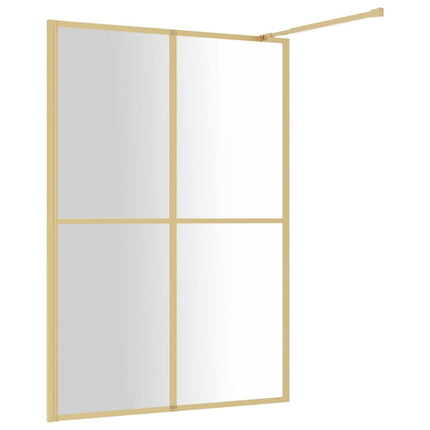 brusevæg 140x195 cm klart sikkerhedsglas guldfarvet