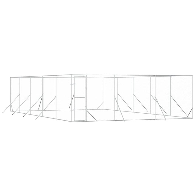 udendørs hundegård 6x10x2 m galvaniseret stål sølvfarvet