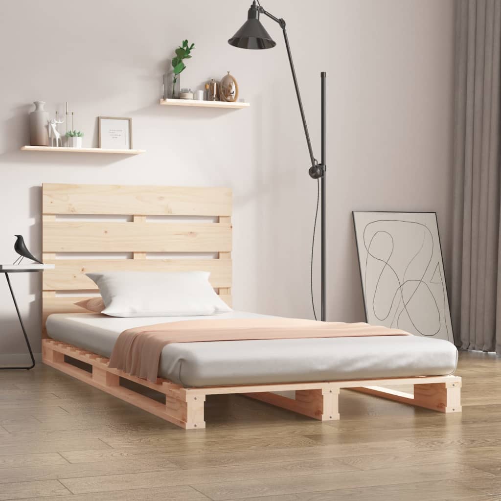 sengeramme 90x190 cm Single massivt fyrretræ