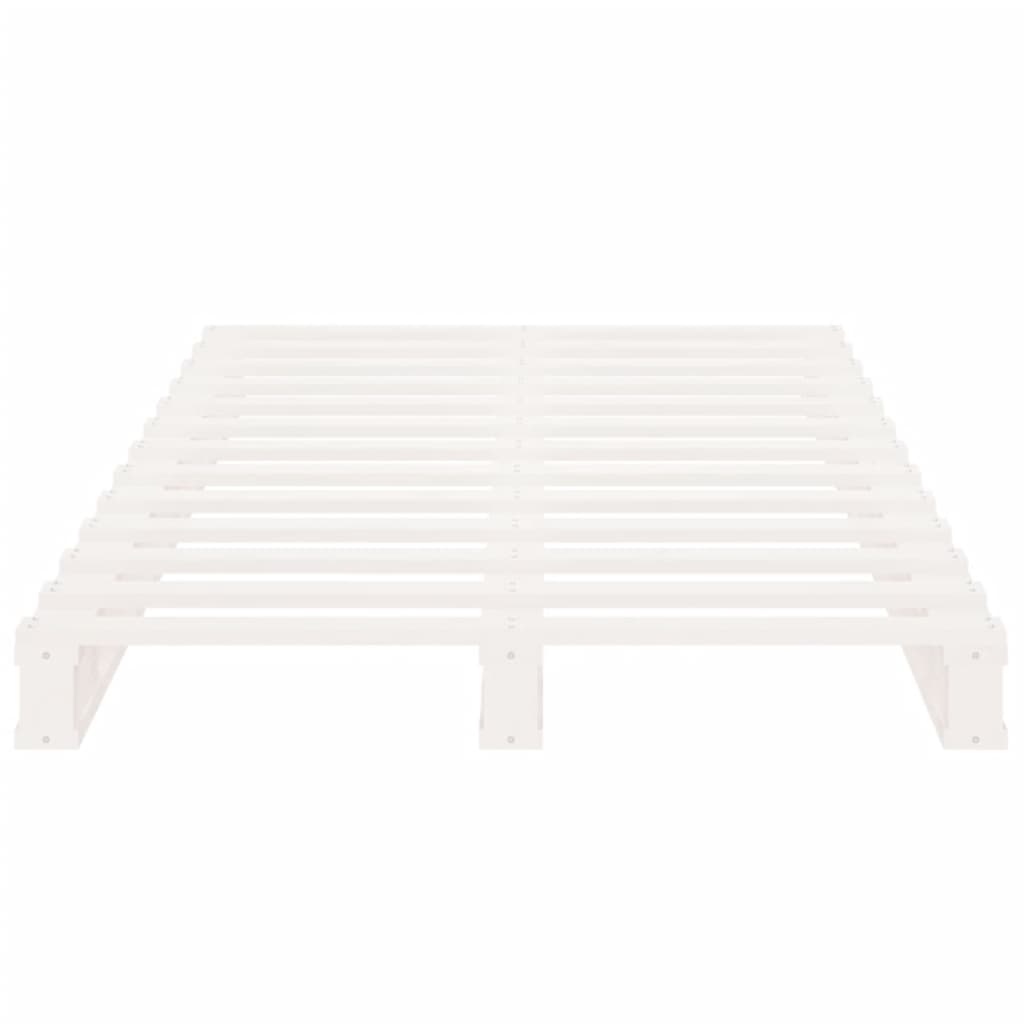 sengeramme 90x190 cm Single massivt fyrretræ hvid