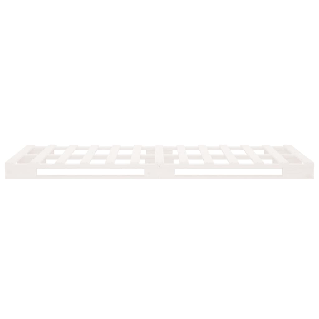 sengeramme 90x190 cm Single massivt fyrretræ hvid