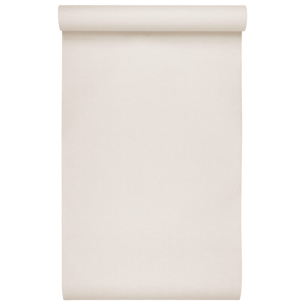 3D-tapet 10x0,53 m sten-look ikke-vævet cremefarvet