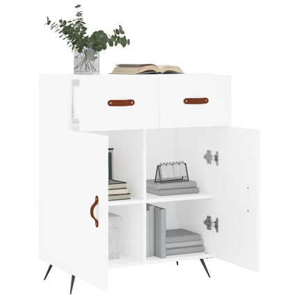 skænk 69,5x34x90 cm konstrueret træ hvid