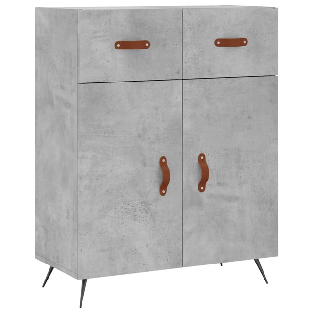 skænk 69,5x34x90 cm konstrueret træ betongrå