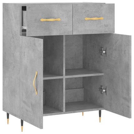 skænk 69,5x34x90 cm konstrueret træ betongrå