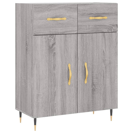 skænk 69,5x34x90 cm konstrueret træ grå sonoma-eg