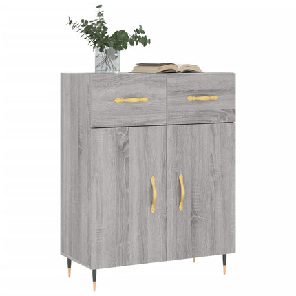 skænk 69,5x34x90 cm konstrueret træ grå sonoma-eg