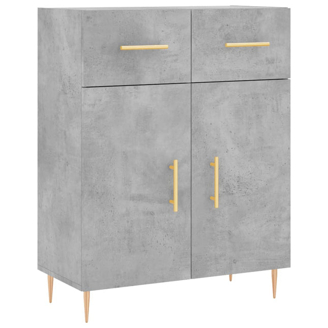 skænk 69,5x34x90 cm konstrueret træ betongrå