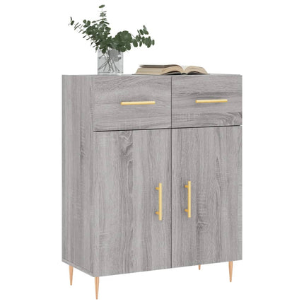 skænk 69,5x34x90 cm konstrueret træ grå sonoma-eg