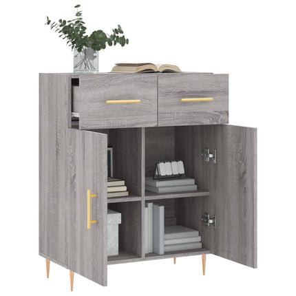 skænk 69,5x34x90 cm konstrueret træ grå sonoma-eg