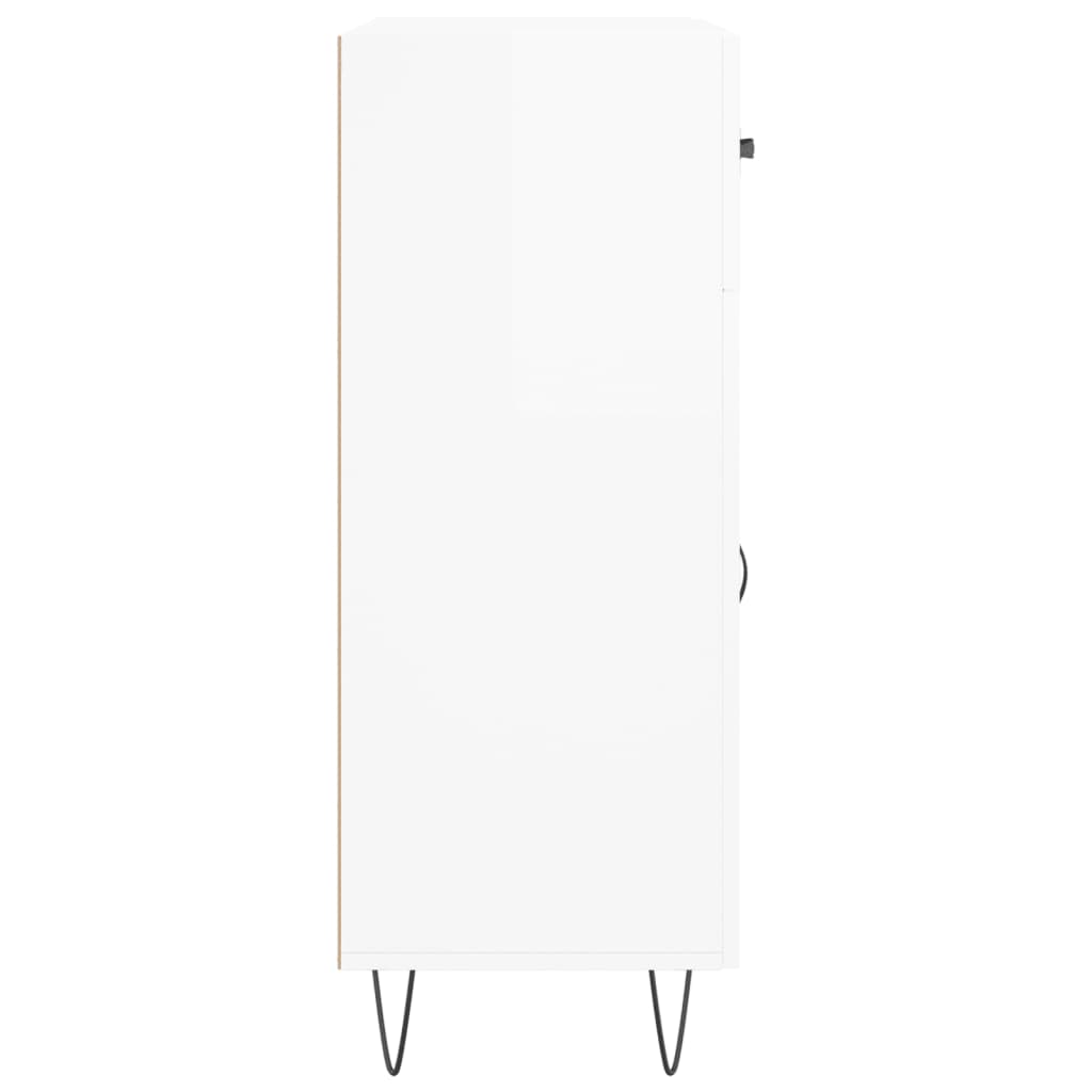 skænk 69,5x34x90 cm konstrueret træ hvid