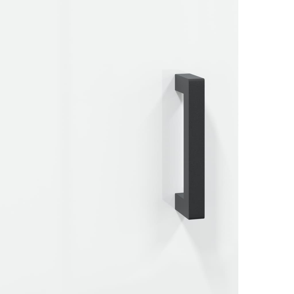 skænk 69,5x34x90 cm konstrueret træ hvid højglans