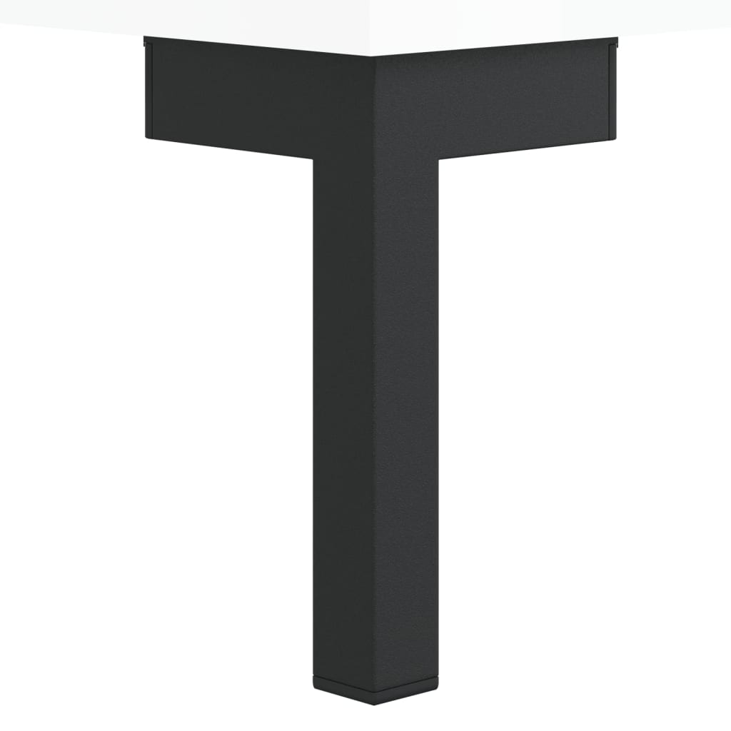 skænk 69,5x34x90 cm konstrueret træ hvid højglans