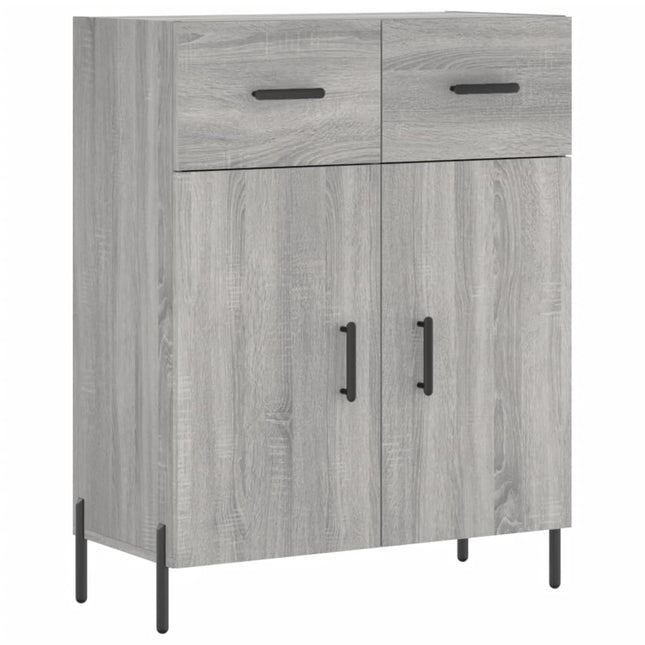 skænk 69,5x34x90 cm konstrueret træ grå sonoma-eg