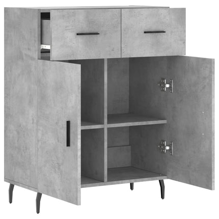 skænk 69,5x34x90 cm konstrueret træ betongrå
