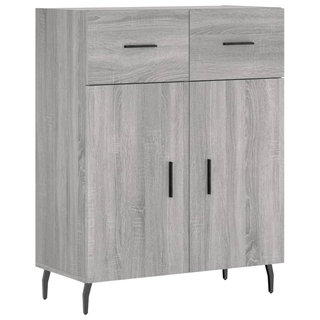 skænk 69,5x34x90 cm konstrueret træ grå sonoma-eg