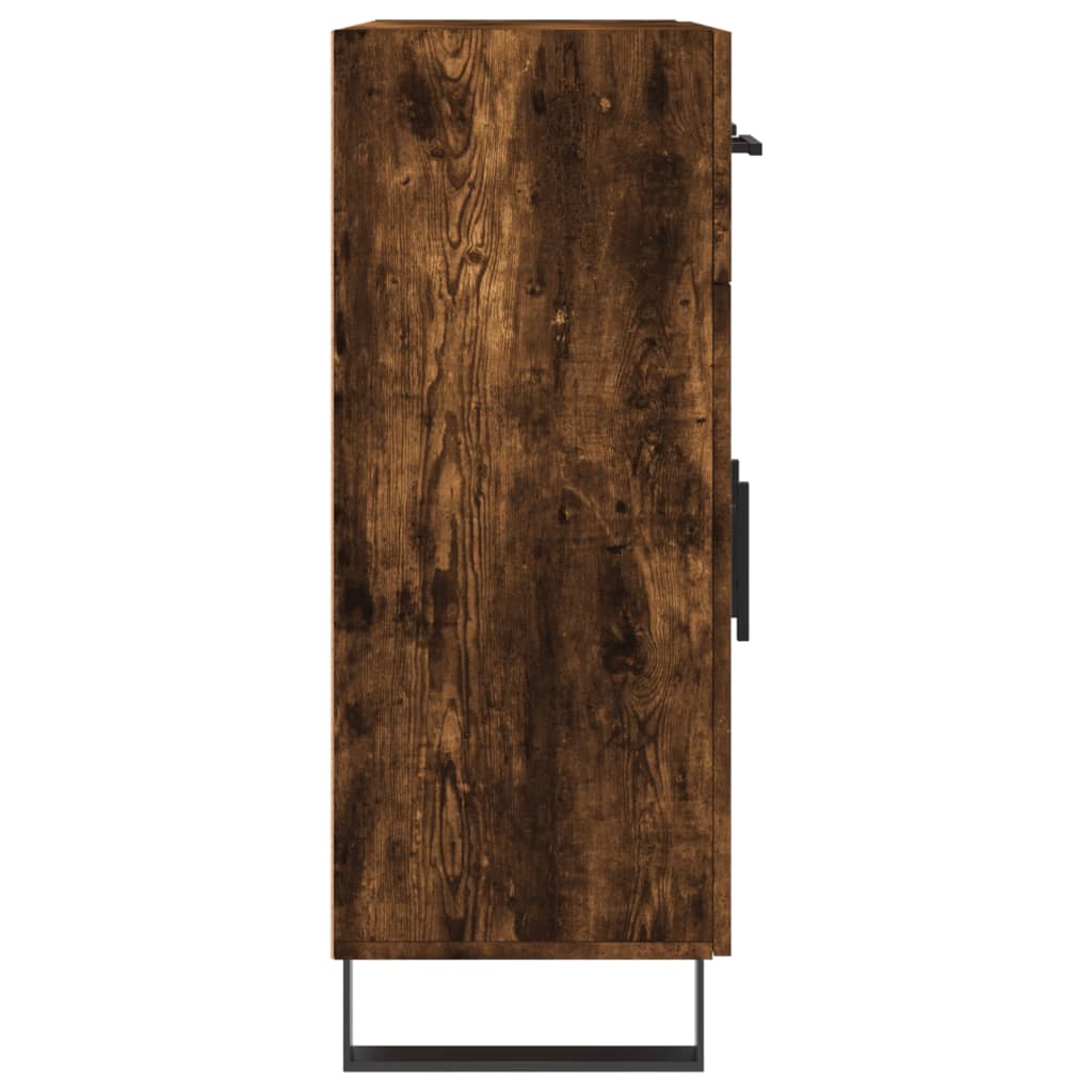skænk 69,5x34x90 cm konstrueret træ røget egetræsfarve