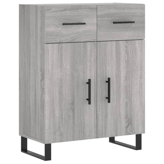 skænk 69,5x34x90 cm konstrueret træ grå sonoma-eg