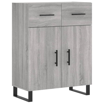 skænk 69,5x34x90 cm konstrueret træ grå sonoma-eg