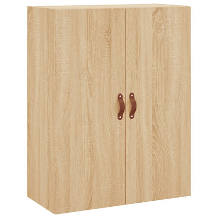væghængt skab 69,5x34x90 cm konstrueret træ sonoma-eg