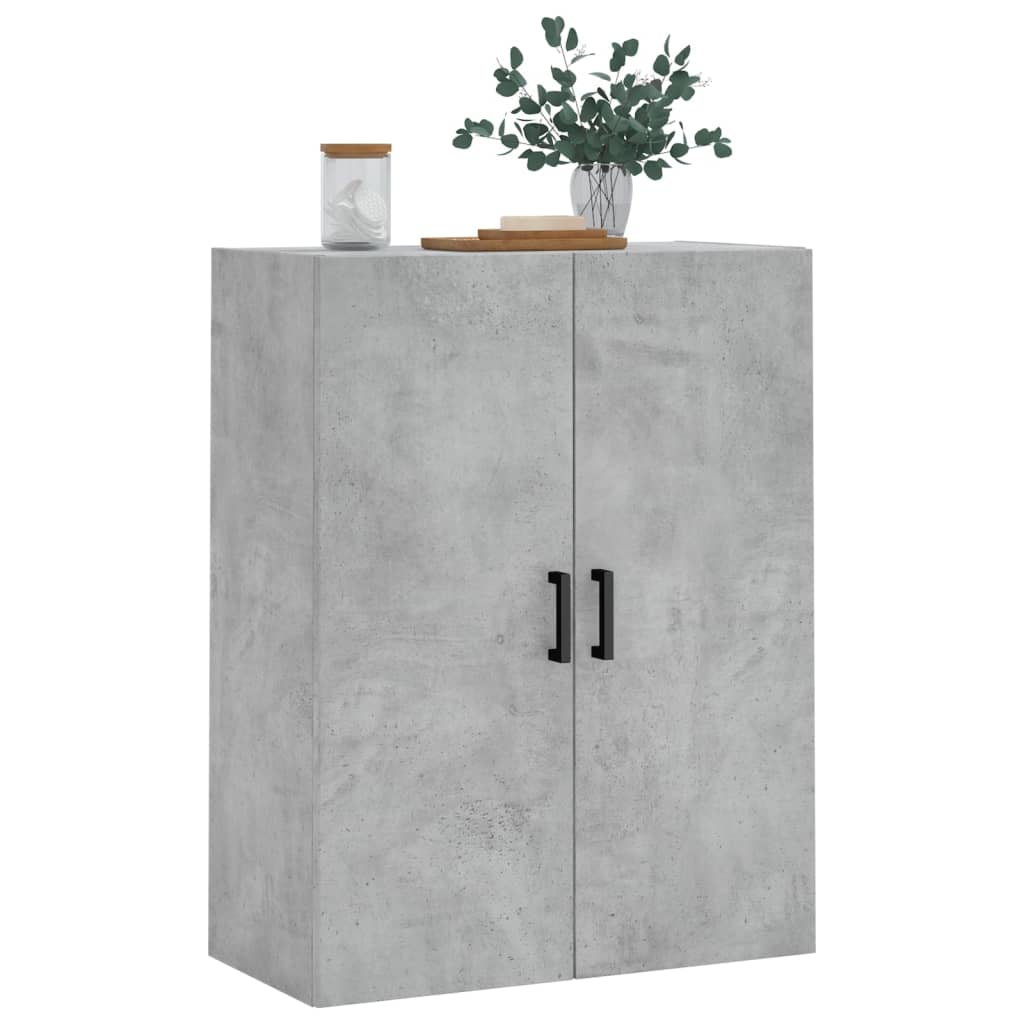 væghængt skab 69,5x34x90 cm konstrueret træ betongrå