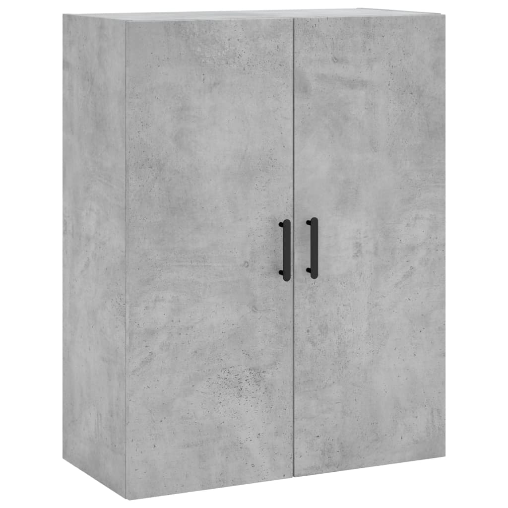 væghængt skab 69,5x34x90 cm konstrueret træ betongrå