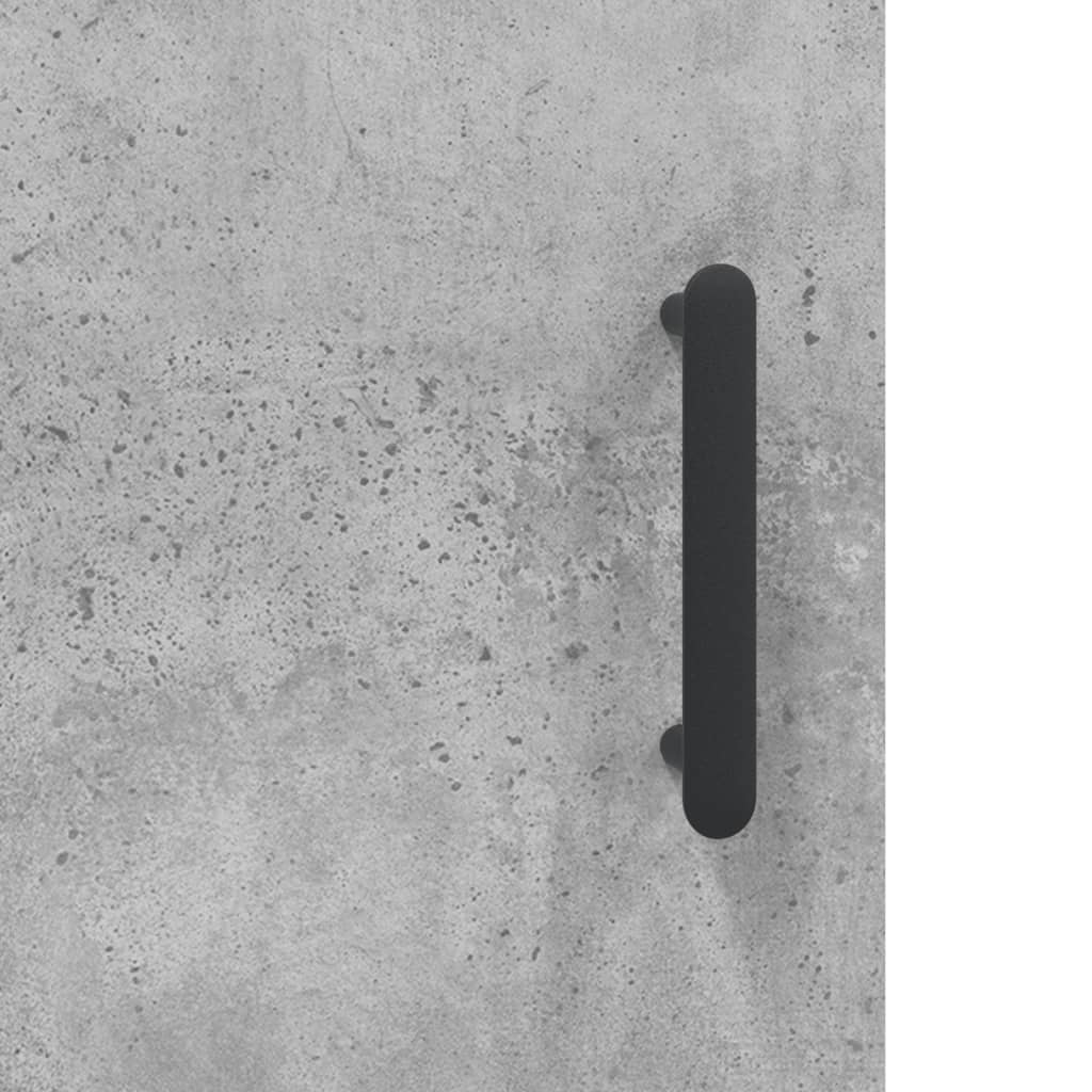 væghængt skab 69,5x34x90 cm konstrueret træ betongrå