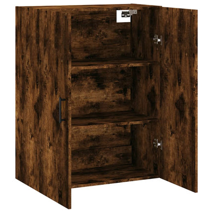 væghængt skab 69,5x34x90 cm konstrueret træ røget sonoma-eg