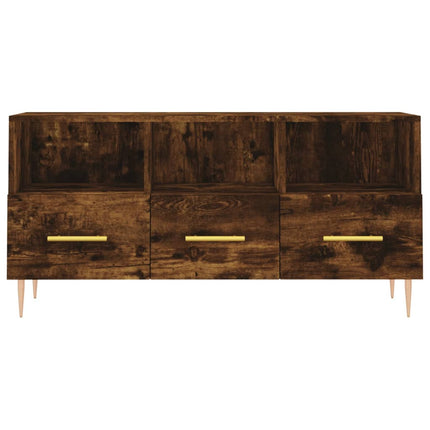 tv-bord 102x36x50 cm konstrueret træ røget egetræsfarve