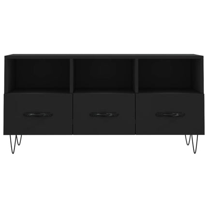 tv-bord 102x36x50 cm konstrueret træ sort