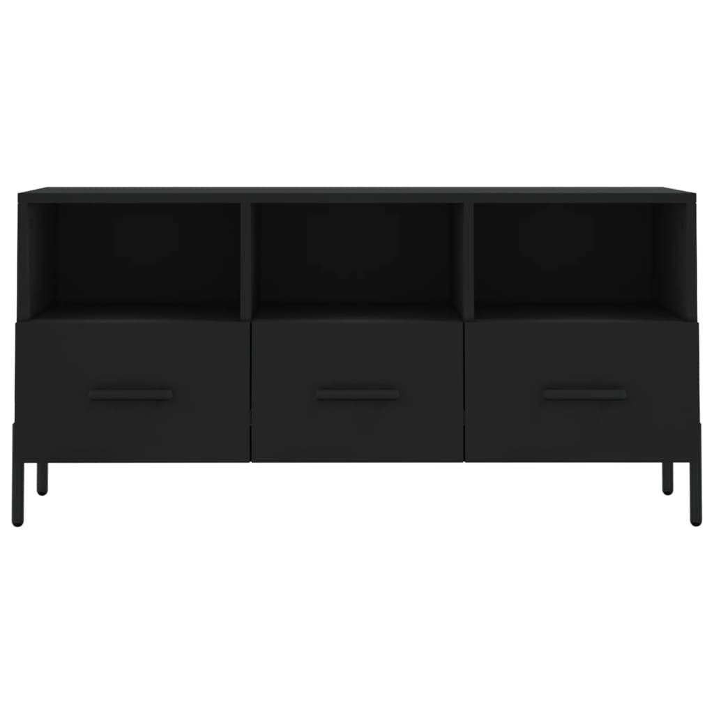 tv-bord 102x36x50 cm konstrueret træ sort