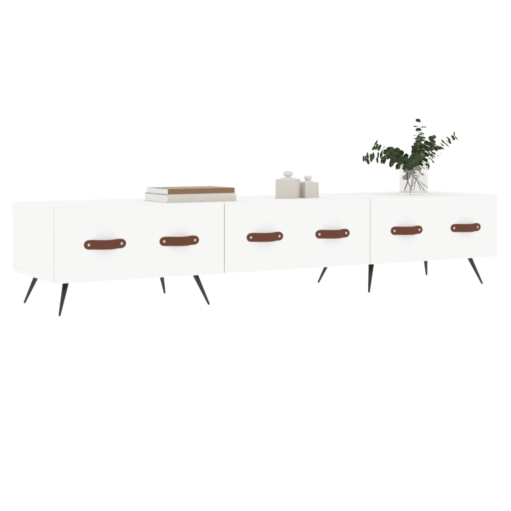 tv-bord 150x36x30 cm konstrueret træ hvid