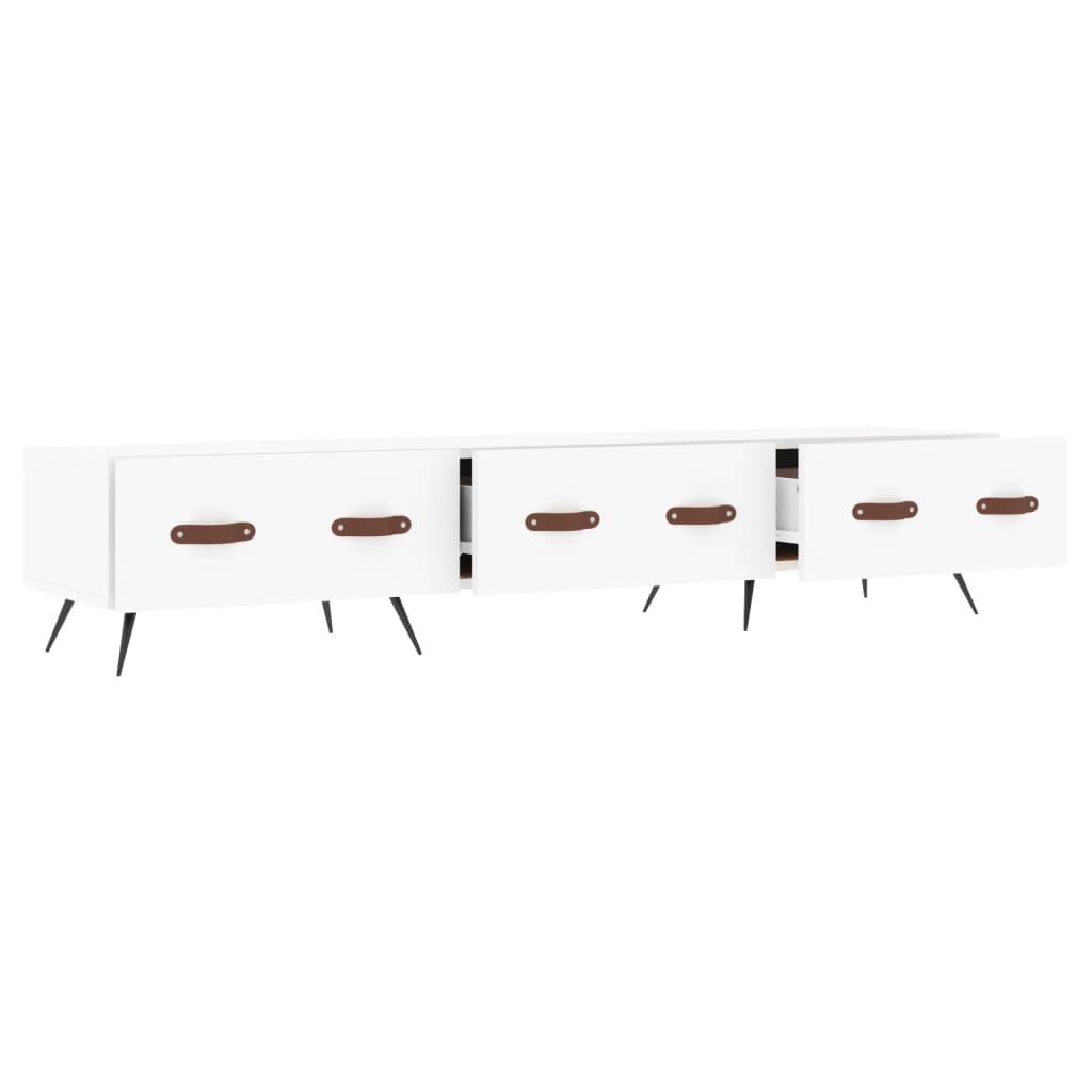 tv-bord 150x36x30 cm konstrueret træ hvid