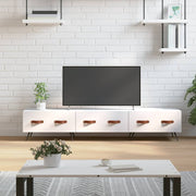 tv-bord 150x36x30 cm konstrueret træ hvid