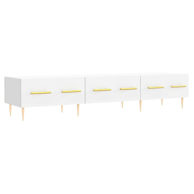 tv-bord 150x36x30 cm konstrueret træ hvid